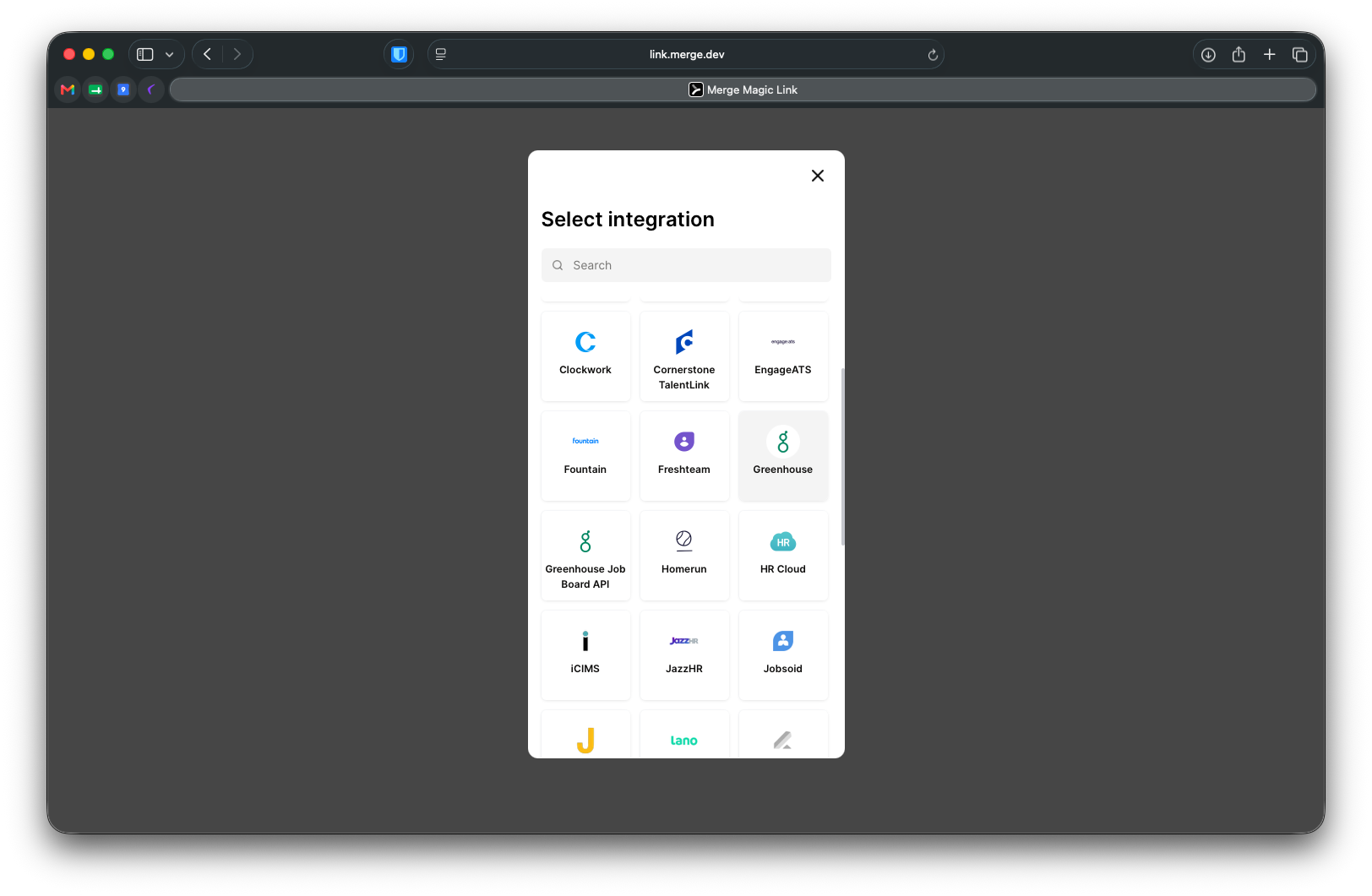 List of applicant tracking systems with Greenhouse selected