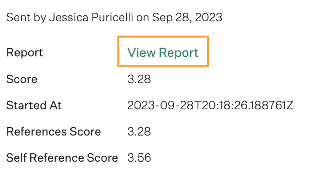 Crosschq report icon next to the Crosschq stage with the View Report button