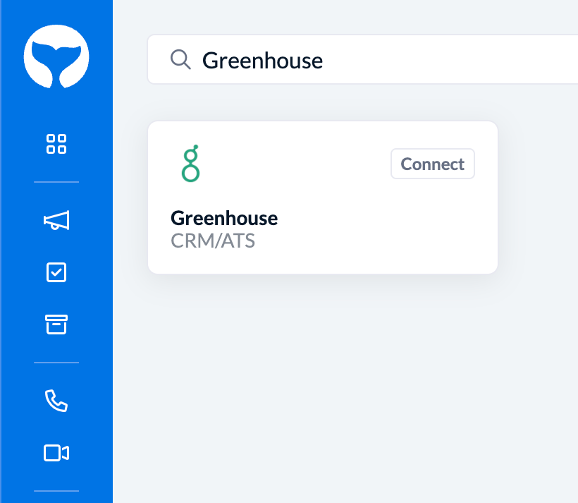 Searching for Greenhouse in the SourceWhale integrations list