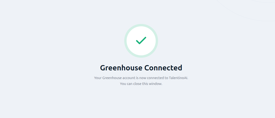 TalentinoAI authorization status page