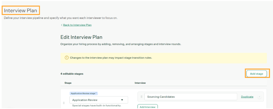 TalentinoAI stage added to the interview plan