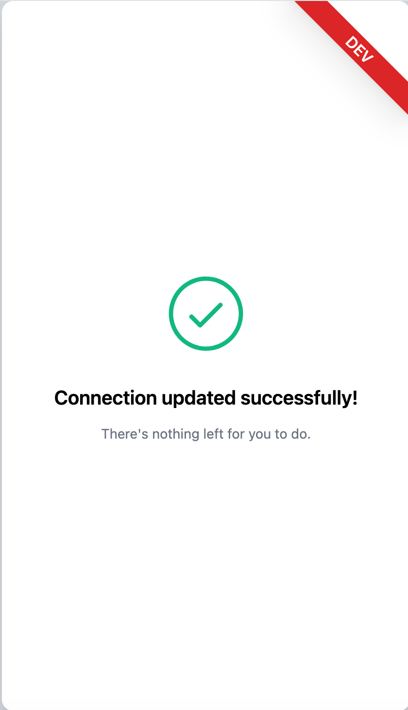 Final screen confirming the Greenhouse connection is complete