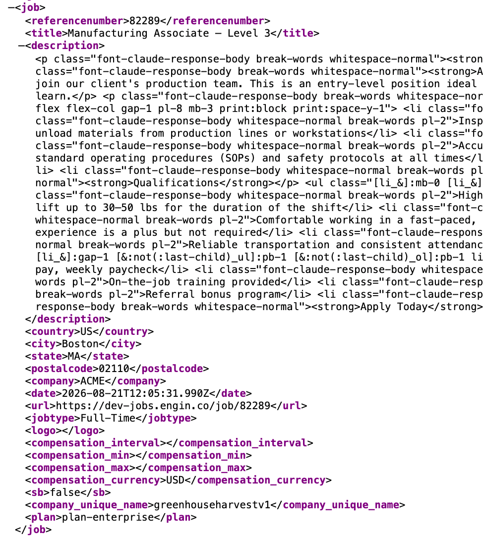 engin distributing synced jobs to a network of publishers selected to optimize recruitment marketing for each customer