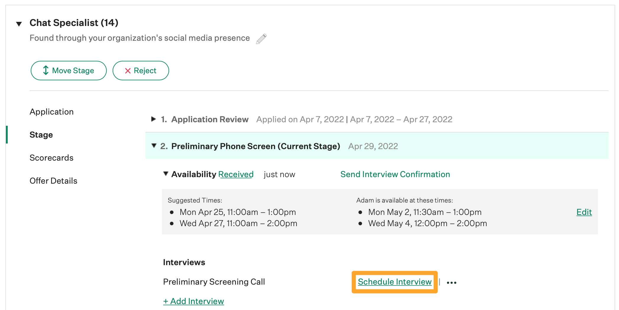 Request candidate availability with Google Calendar – Greenhouse Support