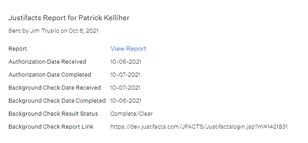 Interview Kit with View Report link