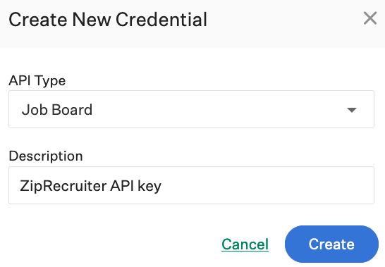 Screenshot of API key permissions 