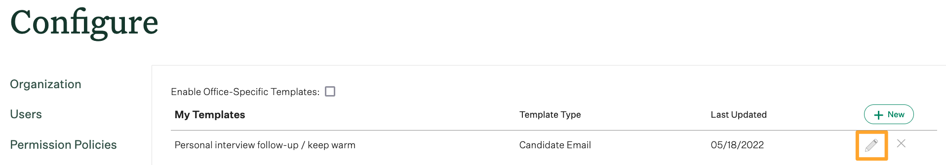 Screenshot of edit icon on my templates 