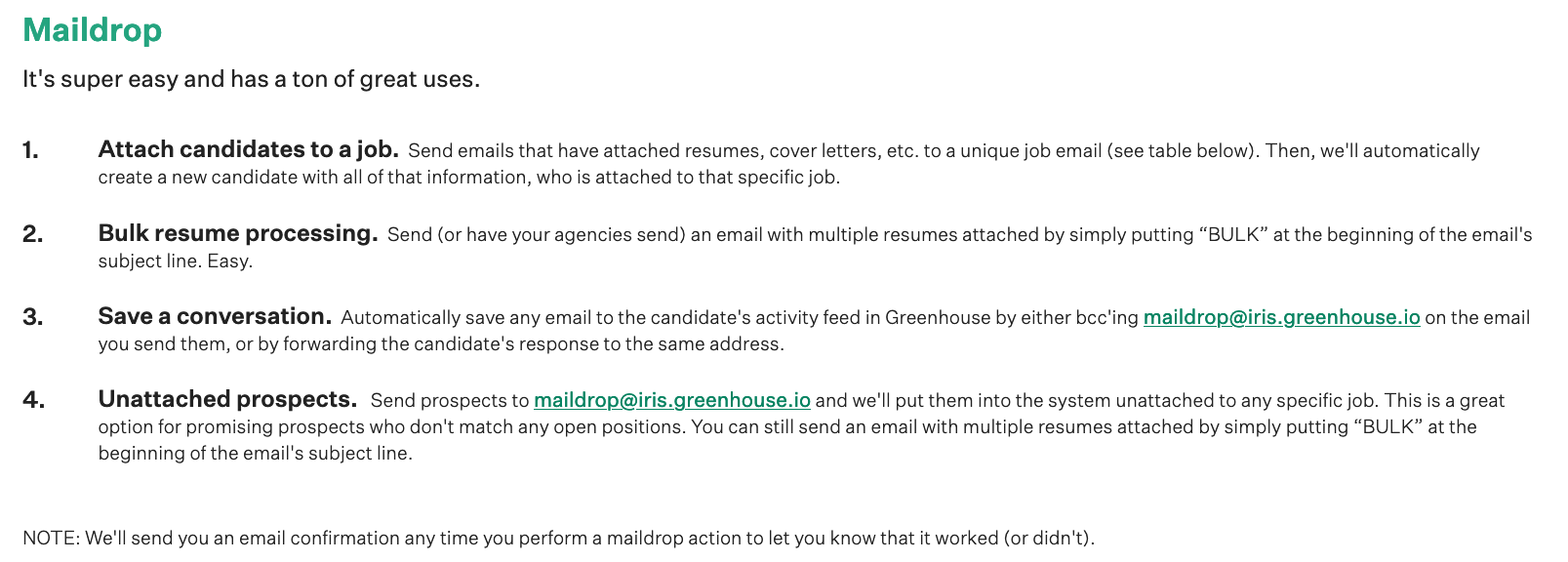 Screenshot of maildrop blurb =
