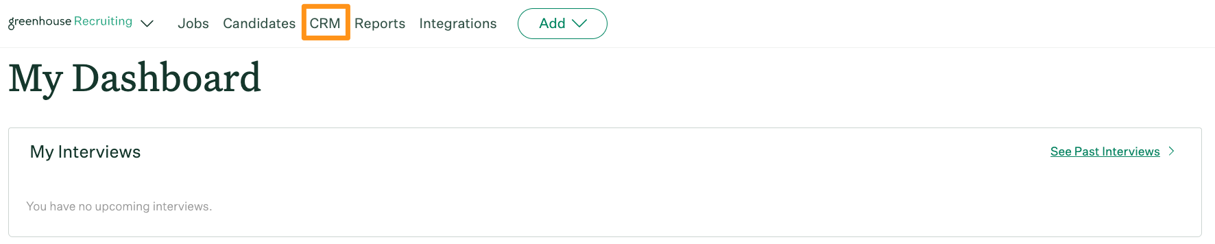 Screenshot       of       the       crm       tab.       