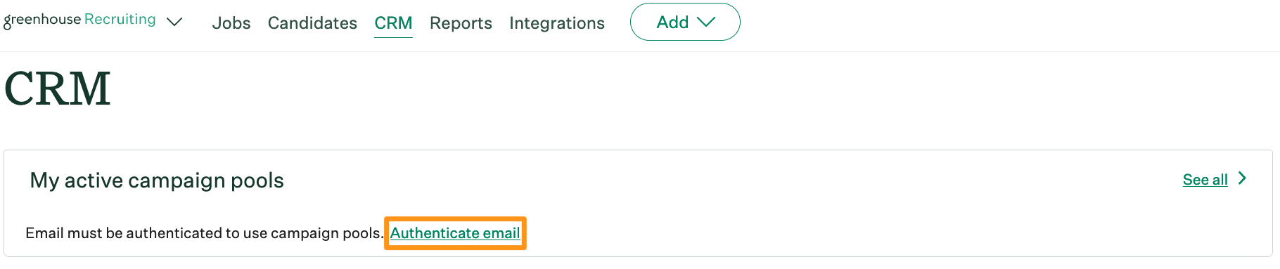 Screenshot       of       the       authenticate       email       button.       