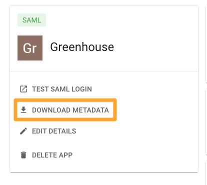 Screenshot of download metadata