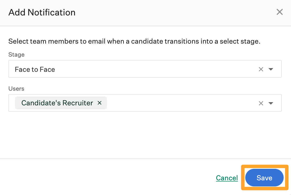 Screenshot of save stage transition notification