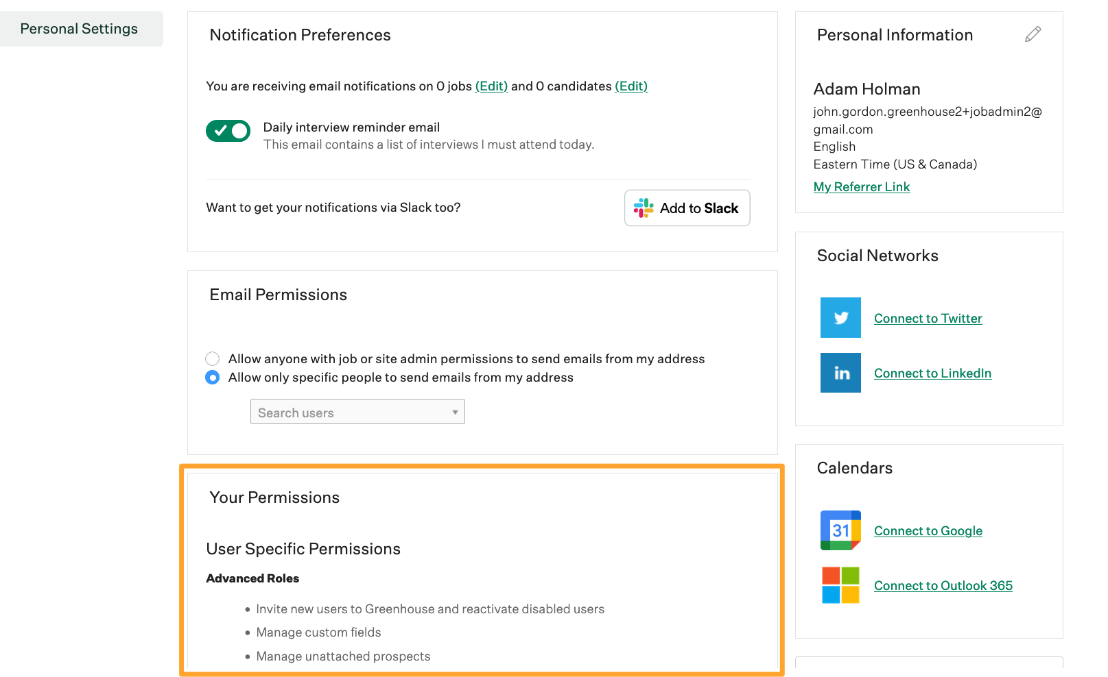 Screenshot of permissions panel 