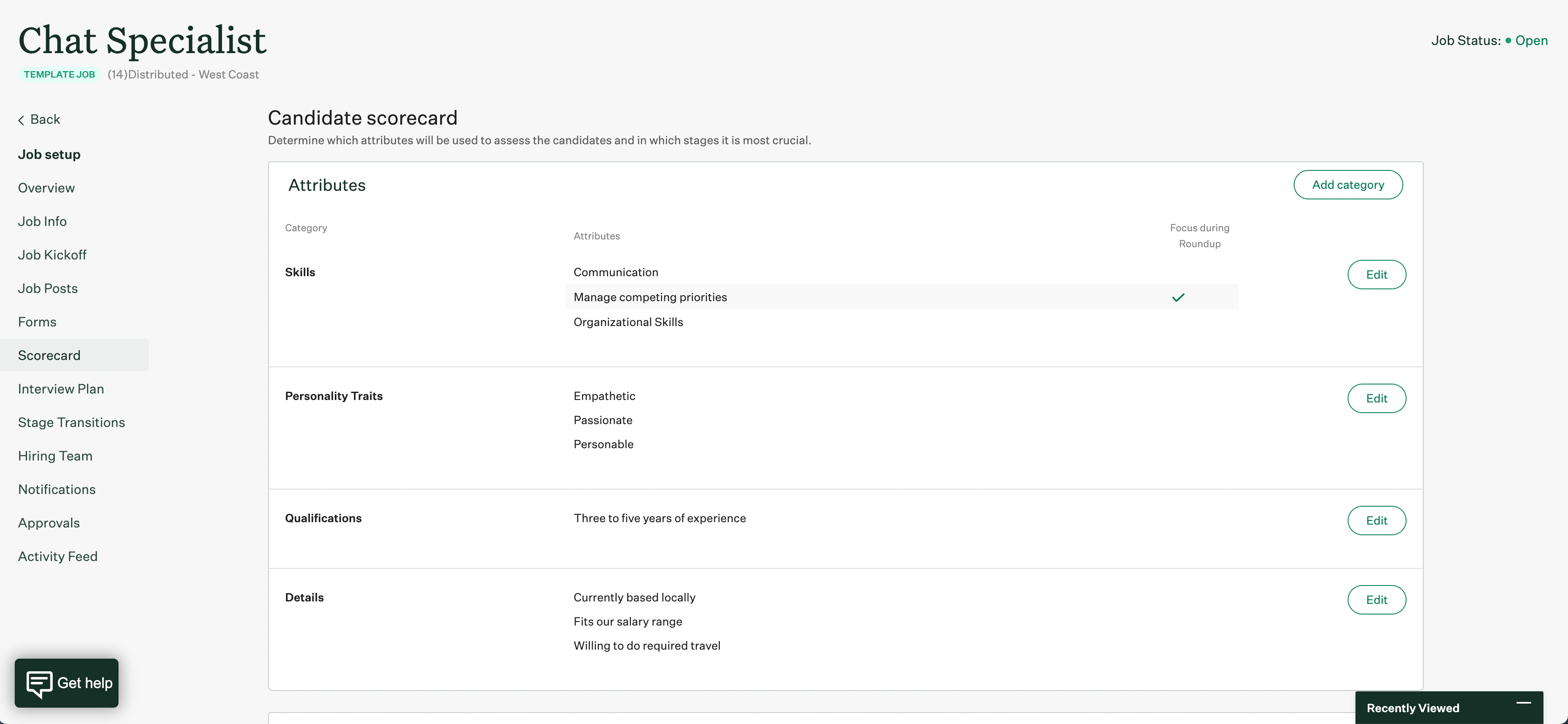 Edit An Existing Scorecard Greenhouse Support