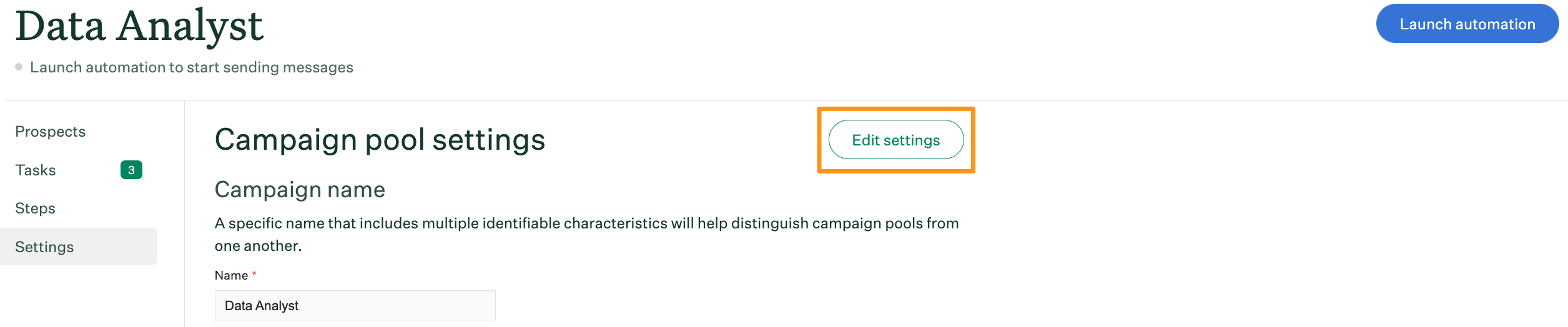 Screenshot of the edit settings button. 