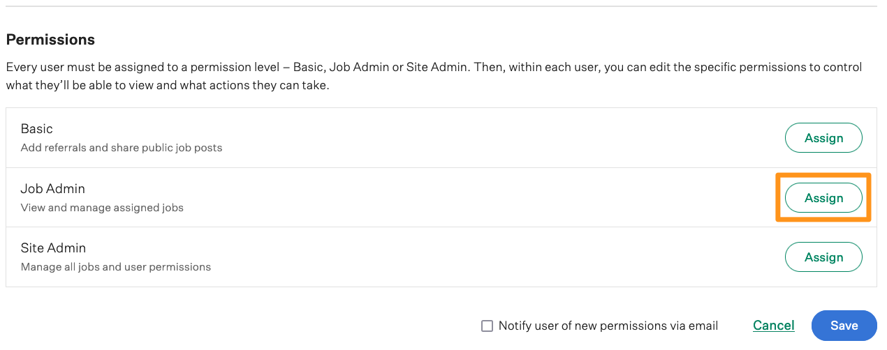 Screenshot  of  the  assign  permissions  panel.  