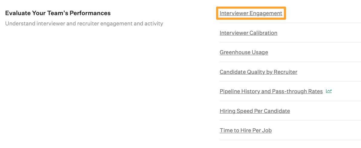 Screenshot of interviewer engagement report button