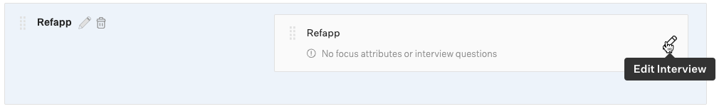 Screenshot of Edit interview plan button