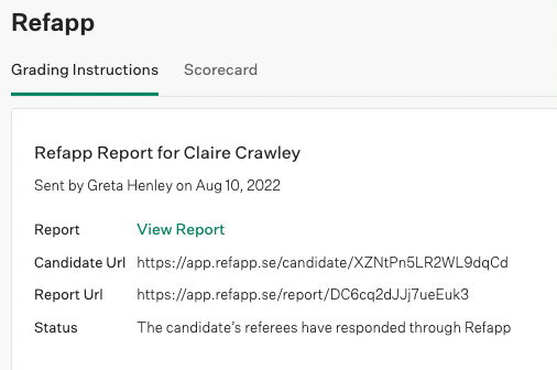 Screenshot from Refapp