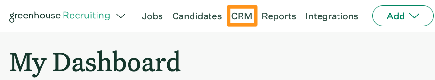 Screenshot   of   the   CRM   button.   