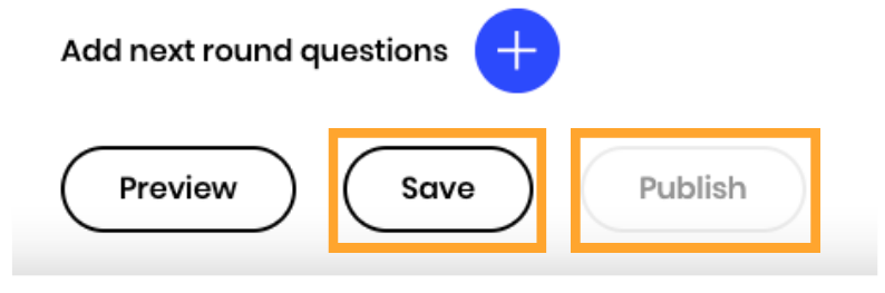 Screenshot of the save and publish button. 